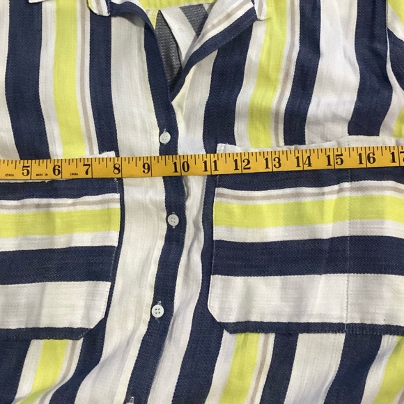 Hilary Radley For Katherine Barkley women’s Medium Striped Button Down - Picture 11 of 11